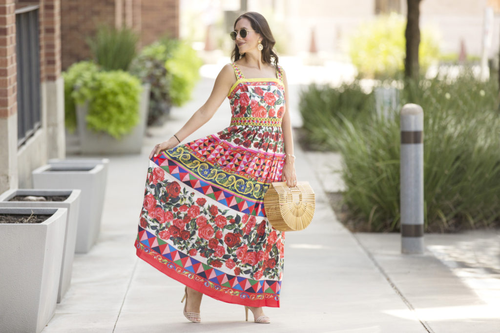 Colorful Flower Maxi Dress